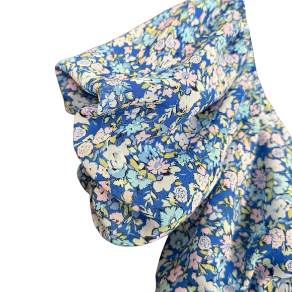 Floral Blue Women's Top - Picture 4 of 6